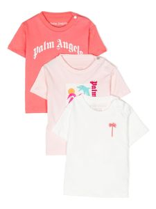 Palm Angels Kids t-shirt en coton à logo imprimé - Blanc