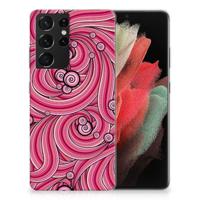 Samsung Galaxy S21 Ultra | Hoesje maken | Swirl Pink