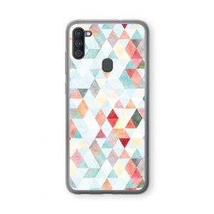Gekleurde driehoekjes pastel: Samsung Galaxy A11 Transparant Hoesje