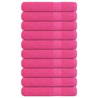 VidaXL Handdoeken frogn 10 st 100x200 cm 360 g/m² roze