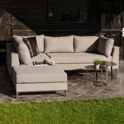 WOOOD Loungeset 'Sicilië' Links, kleur Taupe