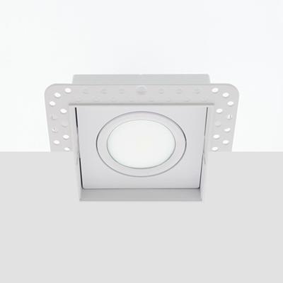 Bella Ondiepe LED inbouw 40mm trimless spot kantelbaar 5Watt vierkant WIT IP65 dimbaar - interne driver