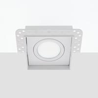Bella Ondiepe LED inbouw 40mm trimless spot kantelbaar 5Watt vierkant WIT IP65 dimbaar - interne driver