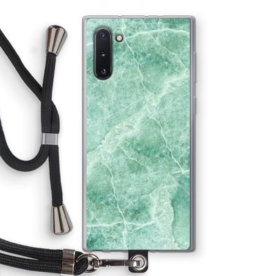 Groen marmer: Samsung Galaxy Note 10 Transparant Hoesje met koord