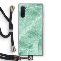 Groen marmer: Samsung Galaxy Note 10 Transparant Hoesje met koord