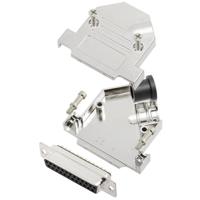 TRU COMPONENTS TCD45NT25MDBSK 7708808 D-sub female connectorset 45 ° Aantal polen: 25 Soldeerkelk 1 stuk(s)