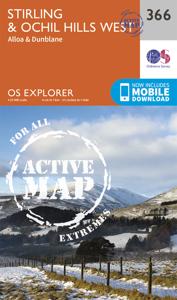 Wandelkaart - Topografische kaart 366 OS Explorer Map | Active Stirling / Ochil Hills West | Ordnance Survey