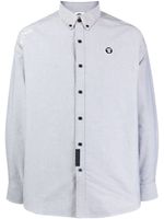 AAPE BY *A BATHING APE® chemise en coton à patch logo - Bleu