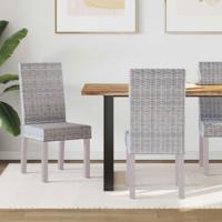 Eetkamerstoel 2 pcs Wit gewassen 45 x 54 x 93 cm