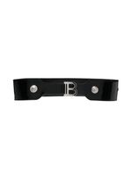 Balmain Kids ceinture en cuir à boucle logo - Noir - thumbnail