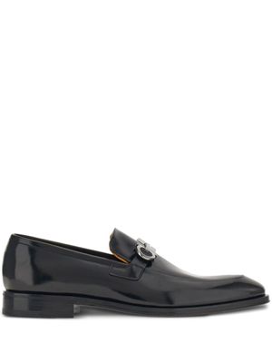 Ferragamo mocassins en cuir à boucles Gancini - Noir