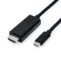 Value 11.99.5841 USB-C-displaykabel USB-C / HDMI Adapterkabel USB-C stekker, HDMI-A-stekker 2.00 m Zwart