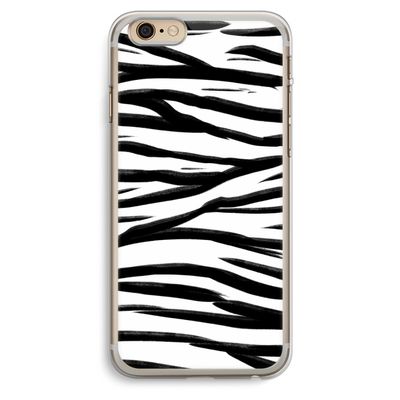 Zebra pattern: iPhone 6 Plus / 6S Plus Transparant Hoesje