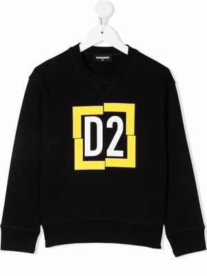 DSQUARED2 KIDS sweat à logo imprimé - Noir