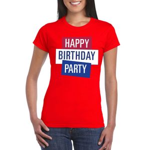 Officieel Toppers in concert Happy Birthday party 2019 t-shirt rood dames 2XL  -