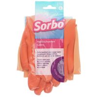 Sorbo huishoudhandschoenen - maat L - oranje - extra sterk - thumbnail