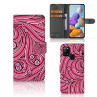 Samsung Galaxy A21s Hoesje Swirl Pink - thumbnail