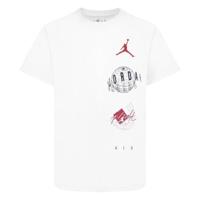T-Shirt met Korte Mouwen voor kinderen Nike JDB AIR GLOBE JORDAN SS TEE 95D121 001 Wit - Maat: 16 jaar