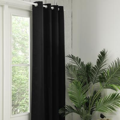 Gordijnen Verduisterend & Isolerend - Haken of Ringen - Zwart maat: 250 x 150 cm - materiaal: Polyether - Dekbed-Discounter.nl