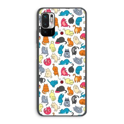 Kleurrijke katten: Xiaomi Redmi Note 10 5G Transparant Hoesje