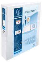 Exacompta Personaliseerbare ringmap Kreacover 4 ringen van 50 mm, rug van 7 cm, wit - thumbnail