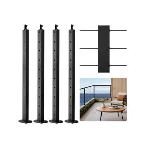 VEVOR kabelleuningpalen 4-pack 914 x 25,4 x 50,8 mm 4JZLGZXHS914UUOI6001V0