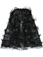 Oscar de la Renta robe-bustier à coupe courte - Noir - thumbnail