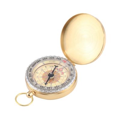 Draagbare Brass Pocket Camping wandelen gouden lichtgevende scherm Kompas navigatie Outdoor activiteiten wijzen gids