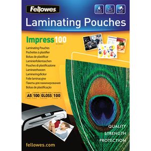 Fellowes lamineerhoes Impress100 ft A5, 200 micron (2 x 100 micron), pak van 100 stuks