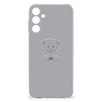 Samsung Galaxy A16 Telefoonhoesje met Naam Grijs Baby Olifant