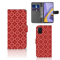 Samsung Galaxy A51 Telefoon Hoesje Batik Rood - thumbnail