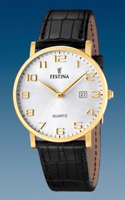 Horlogeband Festina F16478/1 Leder Zwart 21mm