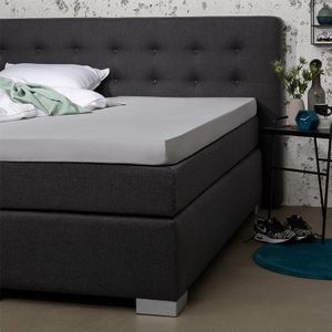 Topper Hoeslaken Percale Katoen - Zilver