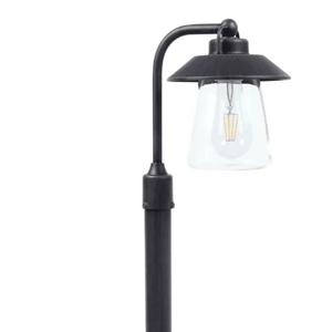 Staande lamp buiten authentiek roest &apos;Cate&apos; e27 fitting glas zwart 95 cm