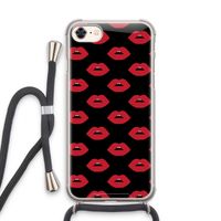 Lips: iPhone 7 Transparant Hoesje met koord
