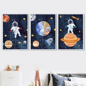 Posters - Ruimte en Astronauten / Set van 3