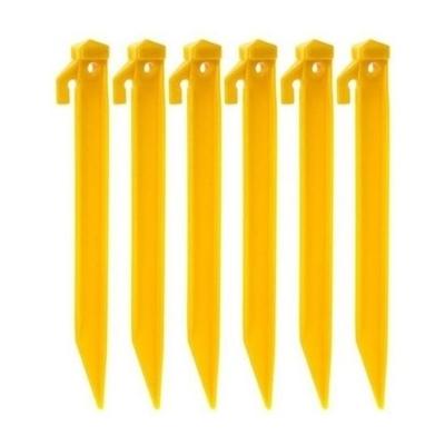 Tentharingen - 18x stuks - geel - kunststof - 21 cm - felgekleurd