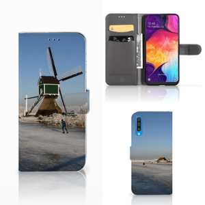 Samsung Galaxy A50 Flip Cover Schaatsers