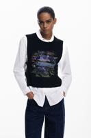2-in-1 bloemenblouse - WHITE - L