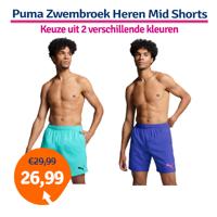 Puma Zwembroek Heren Mid Shorts Benjamin Blue-XL Puma Zwembroek Heren Mid Shorts Benjamin Blue-XL