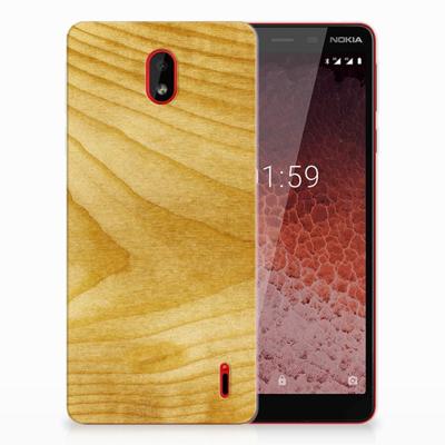 Nokia 1 Plus | Bumper Hoesje | Licht Hout