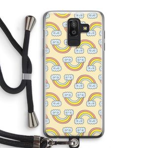 Regenboog: Samsung Galaxy J8 (2018) Transparant Hoesje met koord