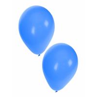 Bellatio Decorations ballonnen - 20x stuks - blauw - 27 cm - verjaardag - feestartikelen