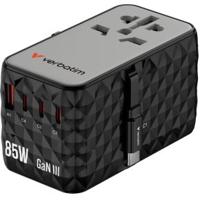 Verbatim Charge 'n' Travel GaN III universele reisadapter 85W Verbatim Charge 'n' Travel GaN III universele reisadapter 85W