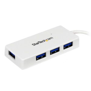 StarTech.com Draagbare 4-poorts SuperSpeed USB 3.0 hub wit