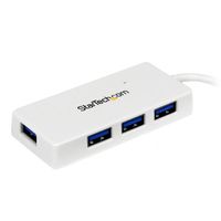 StarTech.com Draagbare 4-poorts SuperSpeed USB 3.0 hub wit - thumbnail