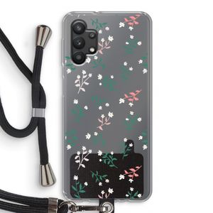 Small white flowers: Samsung Galaxy A32 5G Transparant Hoesje met koord