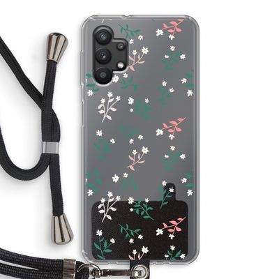 Small white flowers: Samsung Galaxy A32 5G Transparant Hoesje met koord