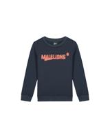 Malelions Sweater inked - Navy blauw / Donker oranje