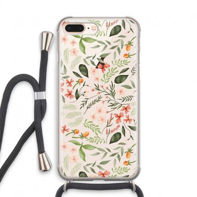 Sweet little flowers: iPhone 7 PLUS Transparant Hoesje met koord